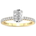 thumbnail image 1 of 4 Carat IGI Certified Oval Shape Lab Grown Diamond Engagement Ring | 14K Yellow Gold |Kylie Eternity Diamond Ring | FG-VS1-VS2 Quality Friendly Diamonds, 1 of 4