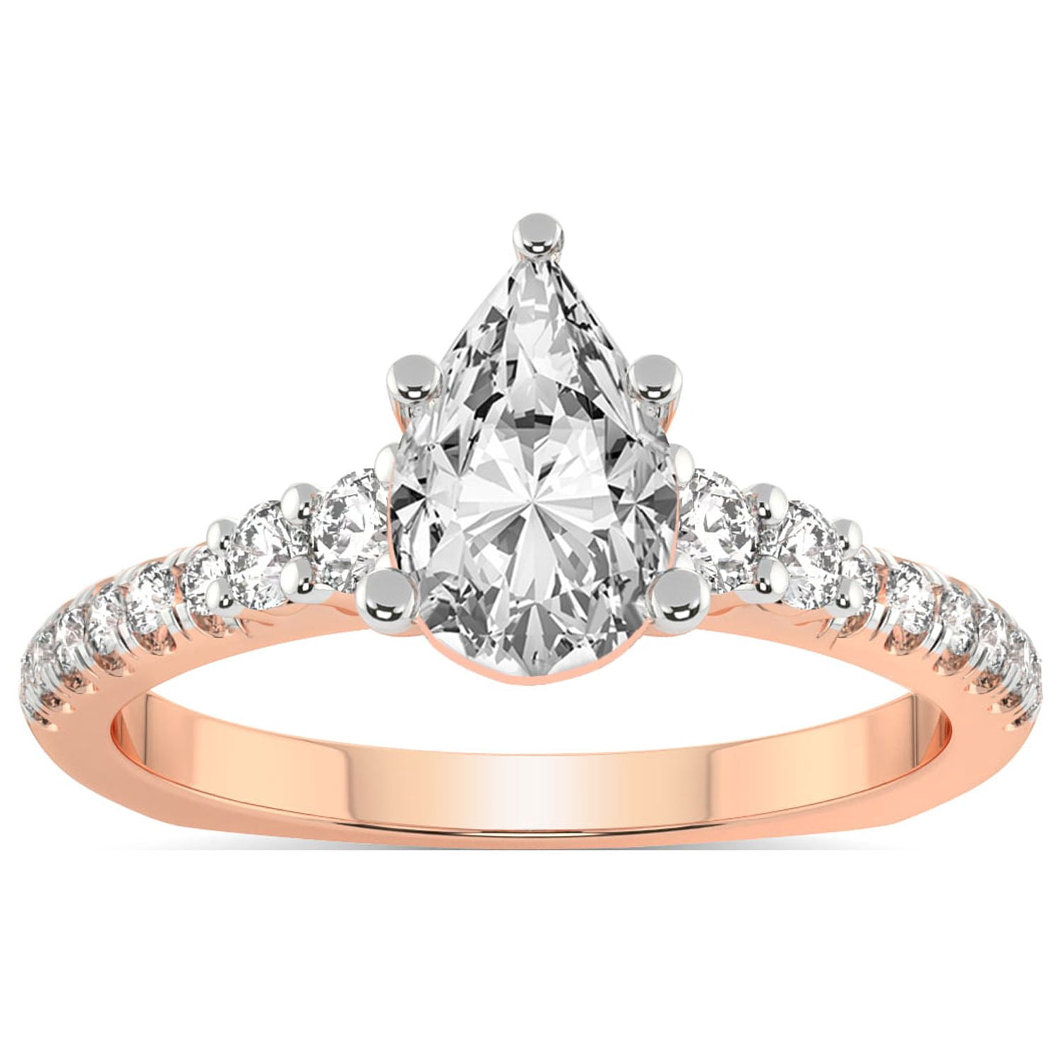 IGI Certified 4 Carat Pear Shape Lab Grown Diamond Engagement Ring ...