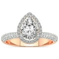 thumbnail image 1 of 4 Carat IGI Certified Pear Shape Lab Grown Diamond Engagement Ring | 14K Rose Gold |Kathrine Halo Diamond Ring | FG-VS1-VS2 Quality Friendly Diamonds, 1 of 4
