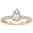 thumbnail image 1 of 4 Carat IGI Certified Pear Shape Lab Grown Diamond Engagement Ring | 14K Rose Gold |Kylie Eternity Diamond Ring | FG-VS1-VS2 Quality Friendly Diamonds, 1 of 4
