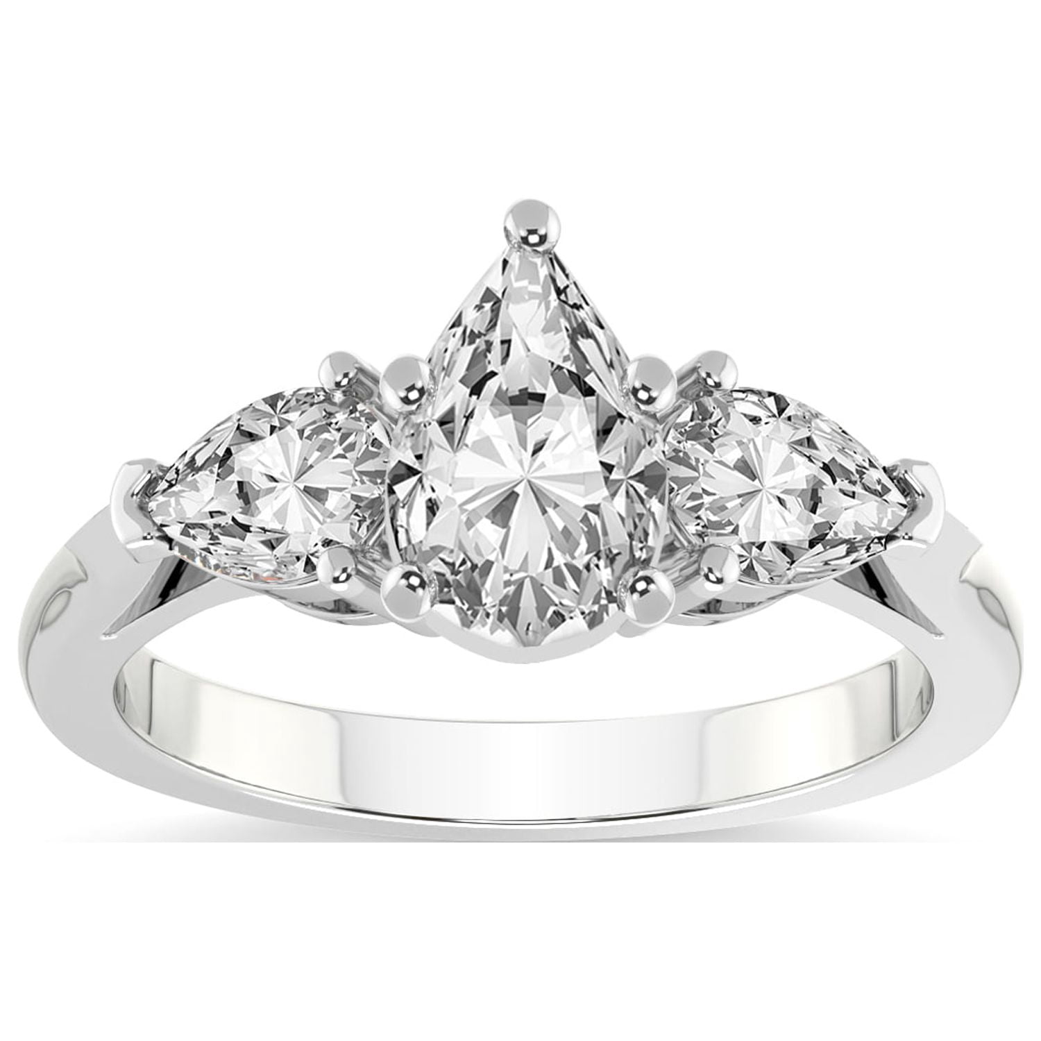IGI Certified 4 Carat Pear Shape Lab Grown Diamond Engagement Ring ...