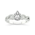 thumbnail image 1 of 4 Carat IGI Certified Pear Shape Lab Grown Diamond Engagement Ring | 14K White Gold |Lorene Twisted Shank Diamond Ring | FG-VS1-VS2 Quality Friendly Diamonds, 1 of 4