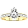 thumbnail image 1 of 4 Carat IGI Certified Pear Shape Lab Grown Diamond Engagement Ring | 14K Yellow Gold |Charm Of Love Eternity Diamond Ring | FG-VS1-VS2 Quality Friendly Diamonds, 1 of 4