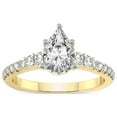 thumbnail image 1 of IGI Certified 4 Carat Pear Shape Lab Grown Diamond Engagement Ring | 14K White Gold |Geneva Side Stone Diamond Ring | FG-VS Quality Friendly Diamonds, 1 of 6