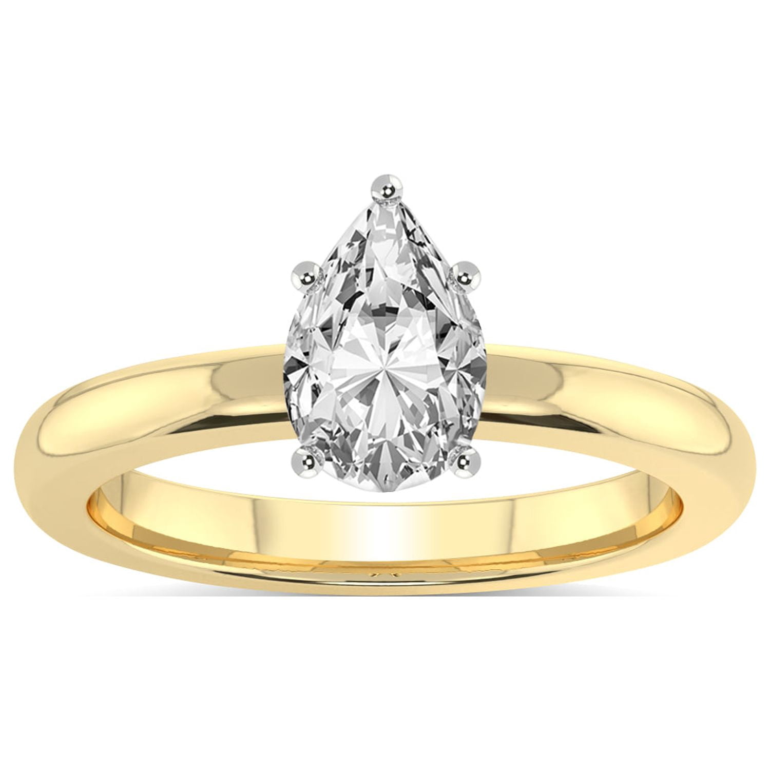 IGI Certified 4 Carat Pear Shape Lab Grown Diamond Engagement Ring ...