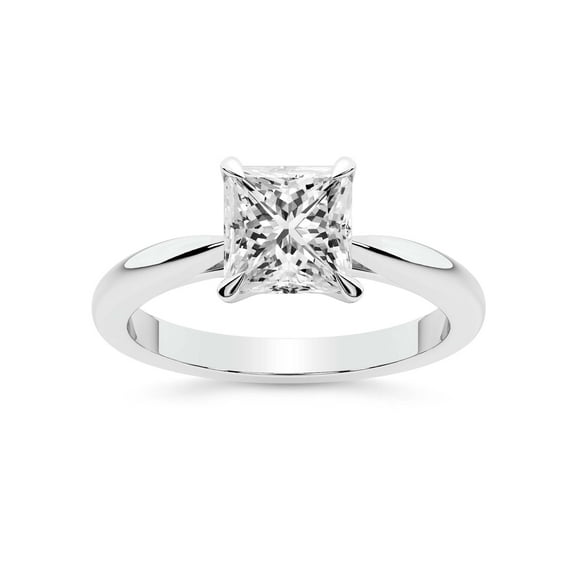 4 Carat IGI Certified Princess Shape Lab Grown Diamond Engagement Ring | 14K White Gold | Azalea Classic Solitaire Diamond Ring | FG-VS1-VS2 Quality Friendly Diamonds
