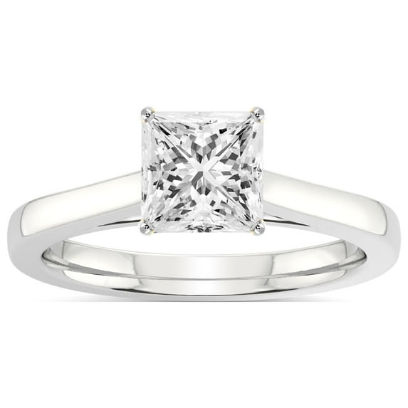 4 Carat IGI Certified Princess Shape Lab Grown Diamond Engagement Ring | 14K White Gold |Shye Petal Solitaire Diamond Ring | FG-VS1-VS2 Quality Friendly Diamonds
