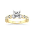 thumbnail image 1 of 4 Carat IGI Certified Princess Shape Lab Grown Diamond Engagement Ring | 14K Yellow Gold |Cheryl Side Stone Diamond Ring | FG-VS1-VS2 Quality Friendly Diamonds, 1 of 5