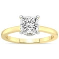 thumbnail image 1 of 4 Carat IGI Certified Princess Shape Lab Grown Diamond Engagement Ring | 14K Yellow Gold |Mystic Secret Halo Diamond Ring | FG-VS1-VS2 Quality Friendly Diamonds, 1 of 4
