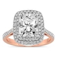 thumbnail image 1 of 4 Carat IGI Certified Radiant Shape Lab Grown Diamond Engagement Ring | 14K Rose Gold |Arya Double Halo Diamond Ring | FG-VS1-VS2 Quality Friendly Diamonds, 1 of 4