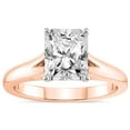 thumbnail image 1 of IGI Certified 4 Carat Radiant Shape Lab Grown Diamond Engagement Ring | 14K Rose Gold | Cathedral Split Shank Solitaire Diamond Ring | FG-VS1-VS2 Quality Friendly Diamonds, 1 of 5