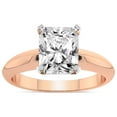thumbnail image 1 of 4 Carat IGI Certified Radiant Shape Lab Grown Diamond Engagement Ring | 14K Rose Gold |Eloise Solitaire Knife Edge Diamond Ring | FG-VS1-VS2 Quality Friendly Diamonds, 1 of 3