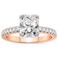 thumbnail image 1 of 4 Carat IGI Certified Radiant Shape Lab Grown Diamond Engagement Ring | 14K Rose Gold |Galen Secret Halo Diamond Ring | FG-VS1-VS2 Quality Friendly Diamonds, 1 of 3
