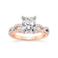 thumbnail image 1 of 4 Carat IGI Certified Radiant Shape Lab Grown Diamond Engagement Ring | 14K Rose Gold |Lorene Twisted Shank Diamond Ring | FG-VS1-VS2 Quality Friendly Diamonds, 1 of 3
