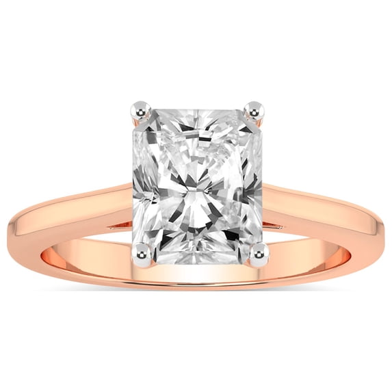 IGI Certified 4 Carat Radiant Shape Lab Grown Diamond Engagement Ring | 14K Rose Gold | Siran Secret Halo Lab Diamond Ring | FG-VS1-VS2 Quality Friendly Diamonds