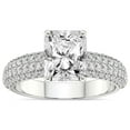 thumbnail image 1 of 4 Carat IGI Certified Radiant Shape Lab Grown Diamond Engagement Ring | 14K White Gold | Amira Luxe Secret Double Halo Diamond Ring | FG-VS1-VS2 Quality Friendly Diamonds, 1 of 3