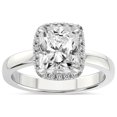 thumbnail image 1 of 4 Carat IGI Certified Radiant Shape Lab Grown Diamond Engagement Ring | 14K White Gold |Anna Hidden Accents Halo Diamond Ring | FG-VS1-VS2 Quality Friendly Diamonds, 1 of 3