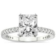 thumbnail image 1 of 4 Carat IGI Certified Radiant Shape Lab Grown Diamond Engagement Ring | 14K White Gold |Kylie Eternity Diamond Ring | FG-VS1-VS2 Quality Friendly Diamonds, 1 of 4