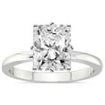 thumbnail image 1 of IGI Certified 4 Carat Radiant Shape Lab Grown Diamond Engagement Ring | 14K White Gold | Malissa Solitaire Diamond Ring | FG-VS1-VS2 Quality Friendly Diamonds, 1 of 5