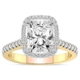 thumbnail image 1 of IGI Certified 4 Carat Radiant Shape Lab Grown Diamond Engagement Ring | 14K Yellow Gold |Glowing Globe Halo Diamond Ring | FG-VS1-VS2 Quality Friendly Diamonds, 1 of 5