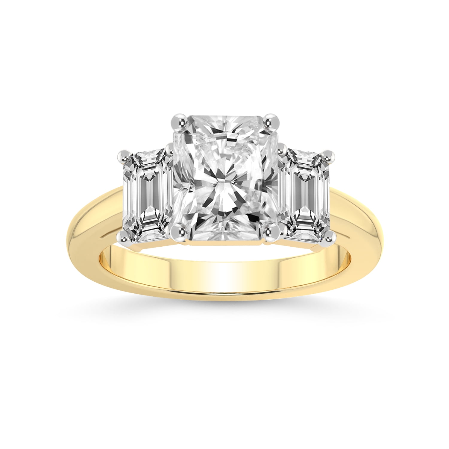IGI Certified 4 Carat Radiant Shape Lab Grown Diamond Engagement Ring — free download