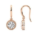 thumbnail image 1 of 4 Carat IGI Certified Round Shape Lab Grown Diamond Earrings | 18K Rose Gold | Bella Vintage Dangling Lab Diamond Earrings | Prong Setting | FG-VS Quality Friendly Diamonds, 1 of 6