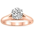 thumbnail image 1 of IGI Certified 4 Carat Round Shape Lab Grown Diamond Engagement Ring | 14K Rose Gold | Cathedral Split Shank Solitaire Diamond Ring | FG-VS1-VS2 Quality Friendly Diamonds, 1 of 6