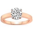 thumbnail image 1 of 4 Carat IGI Certified Round Shape Lab Grown Diamond Engagement Ring | 14K Rose Gold |Ember Secret Halo Diamond Ring | FG-VS1-VS2 Quality Friendly Diamonds, 1 of 4