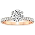 thumbnail image 1 of 4 Carat IGI Certified Round Shape Lab Grown Diamond Engagement Ring | 14K Rose Gold |Serena Eternity Diamond Ring | FG-VS1-VS2 Quality Friendly Diamonds, 1 of 6