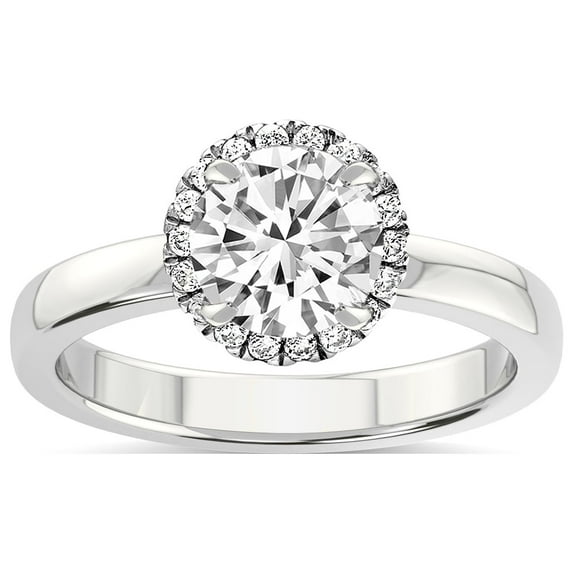 4 Carat IGI Certified Round Shape Lab Grown Diamond Engagement Ring | 14K White Gold |Anna Hidden Accents Halo Diamond Ring | FG-VS1-VS2 Quality Friendly Diamonds
