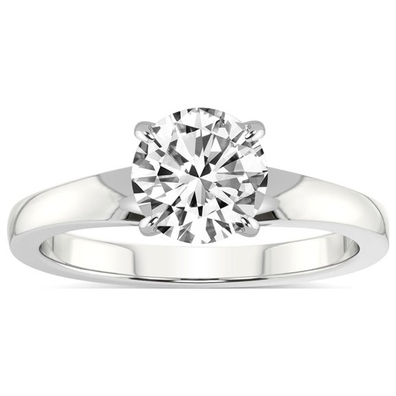 4 Carat IGI Certified Round Shape Lab Grown Diamond Engagement Ring | 14K White Gold | Arielle Solitaire Diamond Ring | FG-VS1-VS2 Quality Friendly Diamonds