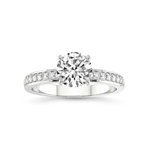 4 Carat IGI Certified Round Shape Lab Grown Diamond Engagement Ring | 14K White Gold |Charm Of Love Eternity Diamond Ring | FG-VS1-VS2 Quality Friendly Diamonds