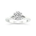 thumbnail image 1 of 4 Carat IGI Certified Round Shape Lab Grown Diamond Engagement Ring | 14K White Gold | Cynthia Split Shank Diamond Ring | FG-VS1-VS2 Quality Friendly Diamonds, 1 of 6