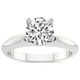 thumbnail image 1 of 4 Carat IGI Certified Round Shape Lab Grown Diamond Engagement Ring | 14K White Gold |Eloise Solitaire Knife Edge Diamond Ring | FG-VS1-VS2 Quality Friendly Diamonds, 1 of 5