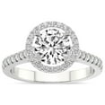 thumbnail image 1 of IGI Certified 4 Carat Round Shape Lab Grown Diamond Engagement Ring | 14K White Gold |Glowing Globe Halo Diamond Ring | FG-VS1-VS2 Quality Friendly Diamonds, 1 of 7
