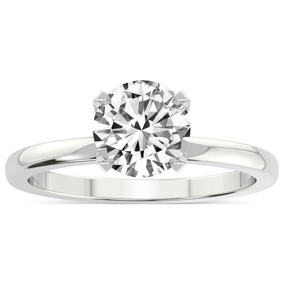 IGI Certified 4 Carat Round Shape Lab Grown Diamond Engagement Ring | 14K White Gold |Lyla Hidden Accents SolitaireLab Diamond Ring | FG-VS1-VS2 Quality Friendly Diamonds