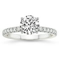 thumbnail image 1 of IGI Certified 4 Carat Round Shape Lab Grown Diamond Engagement Ring | 14K White Gold |Nomi Classic Eternity Lab Diamond Ring | FG-VS1-VS2 Quality Friendly Diamonds, 1 of 6