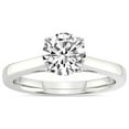 thumbnail image 1 of 4 Carat IGI Certified Round Shape Lab Grown Diamond Engagement Ring | 14K White Gold |Shye Petal Solitaire Diamond Ring | FG-VS1-VS2 Quality Friendly Diamonds, 1 of 5