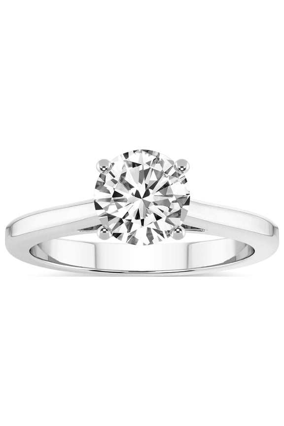 IGI Certified 4 Carat Round Shape Lab Grown Diamond Engagement Ring | 14K White Gold | Siran Secret Halo Lab Diamond Ring | FG-VS1-VS2 Quality Friendly Diamonds