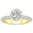 thumbnail image 1 of 4 Carat IGI Certified Round Shape Lab Grown Diamond Engagement Ring | 14K Yellow Gold |Eloa Secret Halo Diamond Ring | FG-VS1-VS2 Quality Friendly Diamonds, 1 of 4