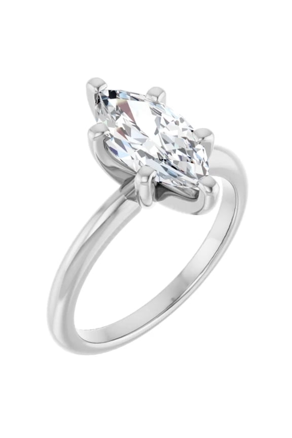 4 Carat Marquise Lab Grown Diamond Engagement Ring