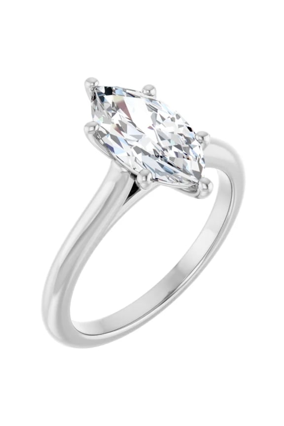 4 Carat Marquise Lab Grown Diamond Engagement Ring