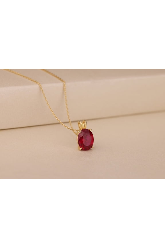 4 Carat Natural Certifed 925 Sterling Silver Red Ruby Gemstone Pendant Woman Gift