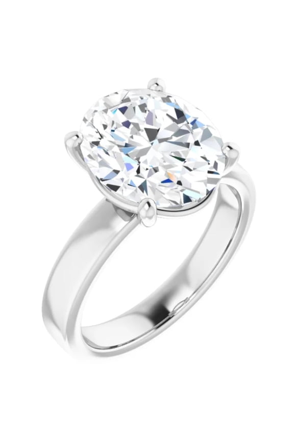 4 Carat Oval Lab Grown Diamond Engagement Ring