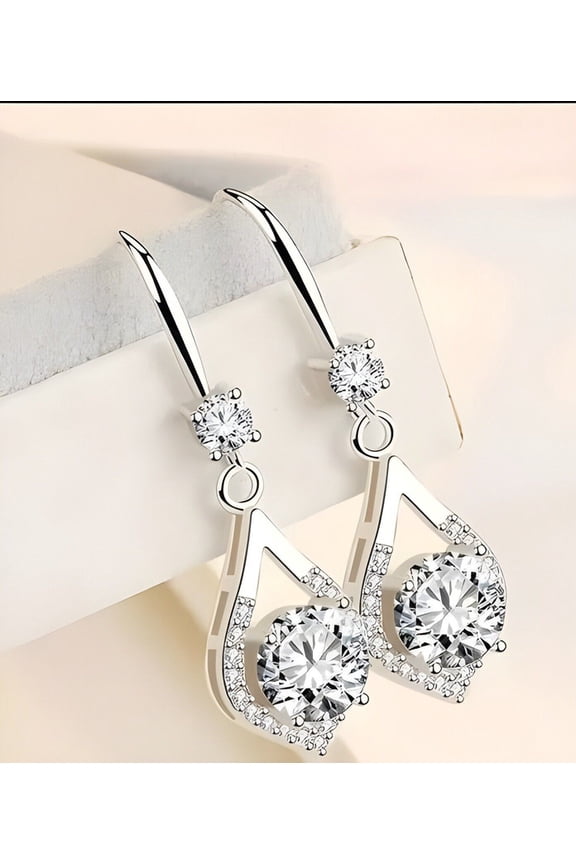 4 Carat certified Moissanite Hanging Earrings sterling sliver
