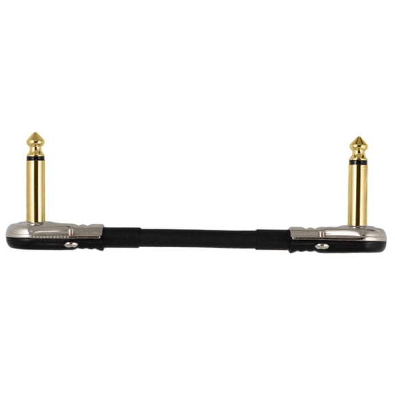 4" Castline Gold Mogami 2524 Guitar Pedal Board Patch Cable TS Low Profile Pancake Connector