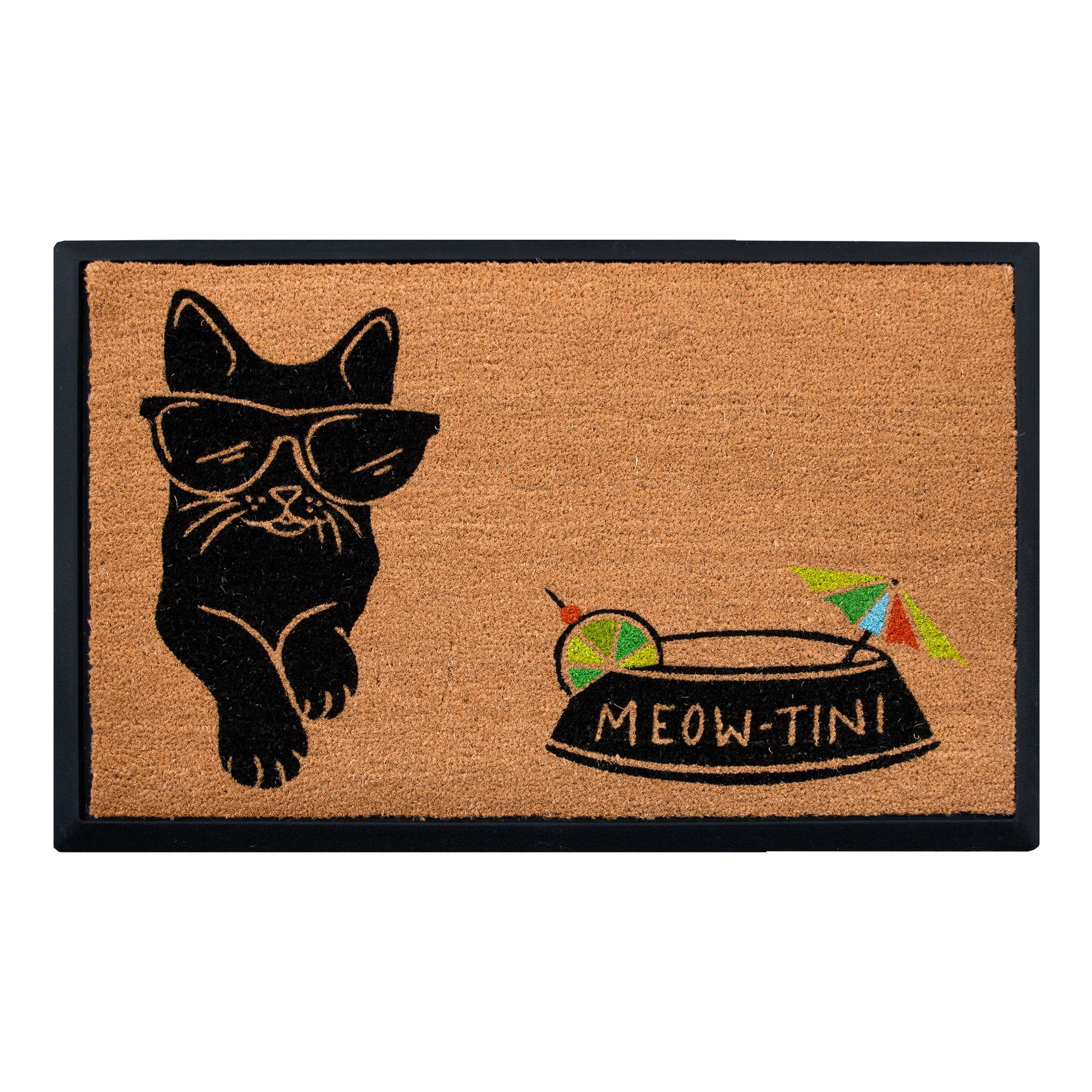 4 Cats & Dogs: Convertible 27 x 39" Entrance Mat, Meowtini (Includes Rectangle Core & Frame)