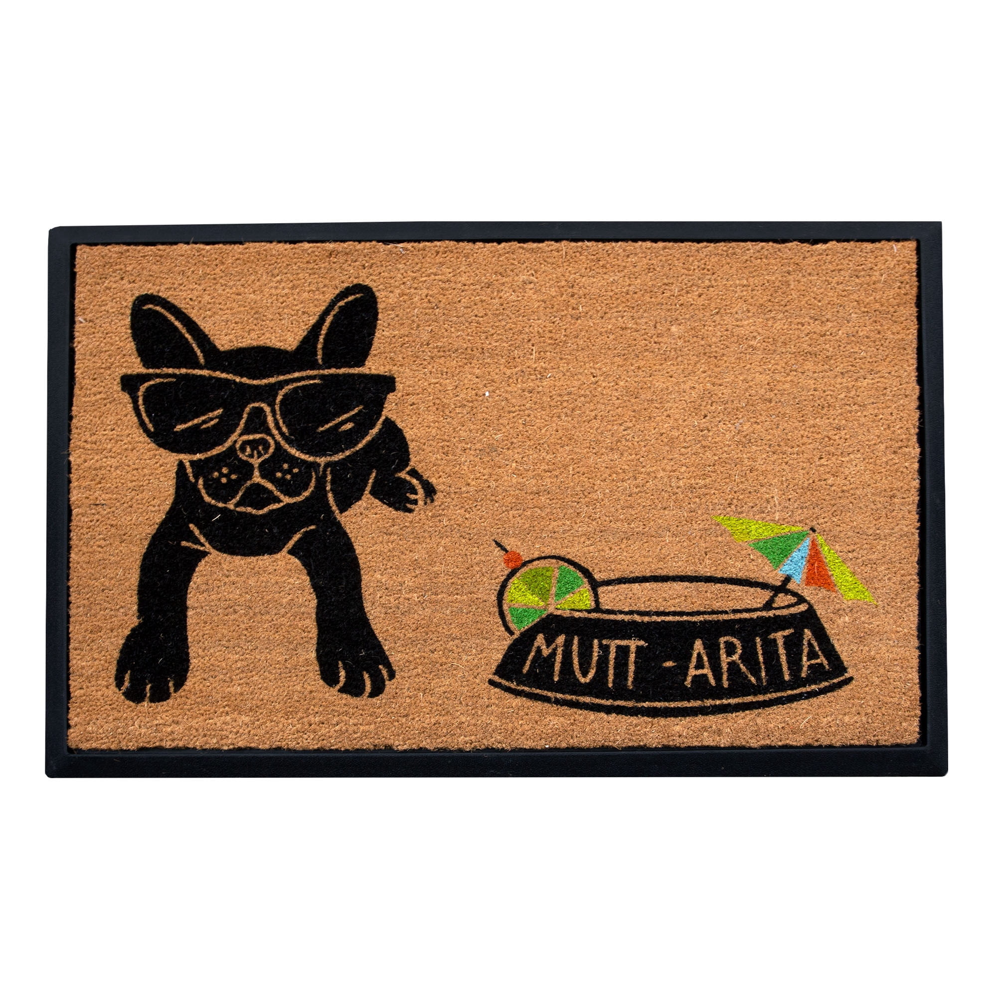 4 Cats & Dogs: Convertible 27 x 39" Entrance Mat, Muttarita (Includes Rectangle Core & Frame)