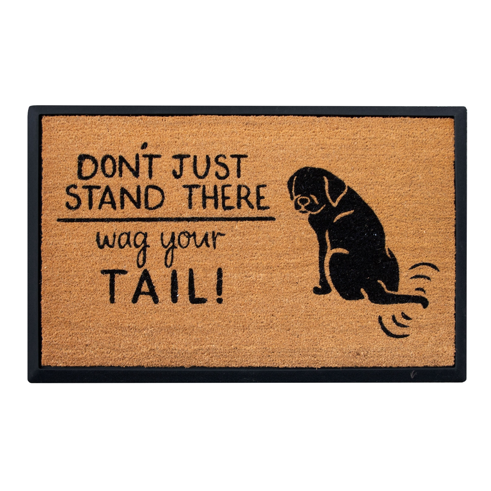 4 Cats & Dogs: Convertible 27 x 39" Entrance Mat, Wag Your Tail (Includes Rectangle Core & Frame)