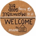 thumbnail image 1 of 4 Cats & Dogs: Round Core Refill for 24 x 24" Convertible Entrance Mat, Hello & Goodbye, 1 of 6